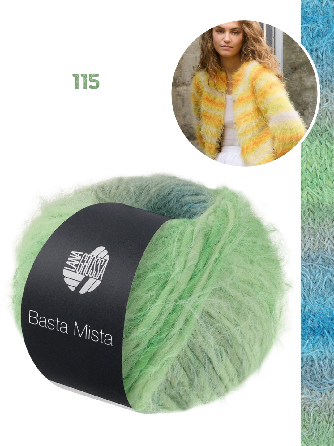 Strickpaket Basta Mista Raglanjacke - Top-down