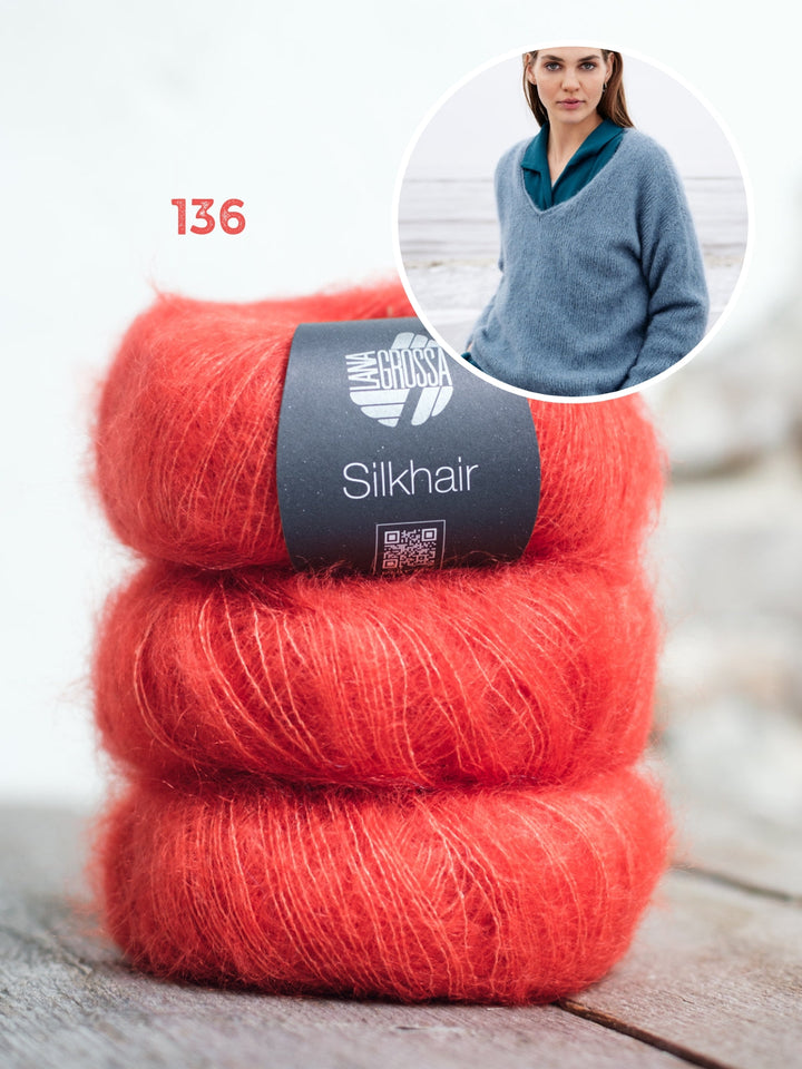 Strickpaket Silkhair Pullover