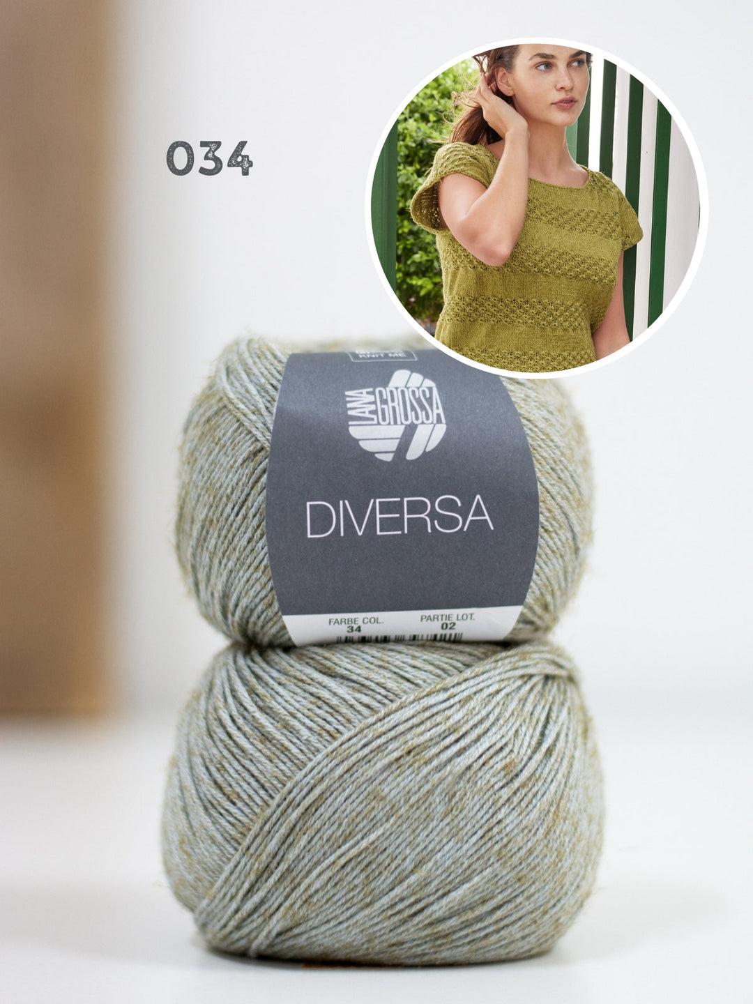 Strickpaket Diversa Top mit Blumenmuster