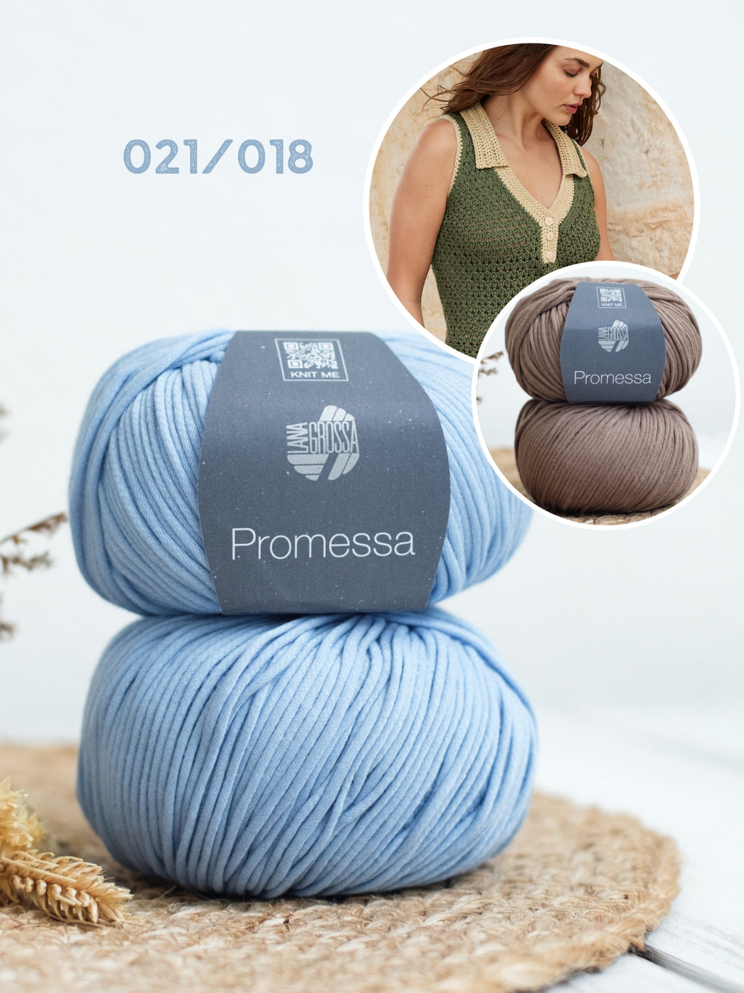 Strickpaket Promessa Top mit Polokragen