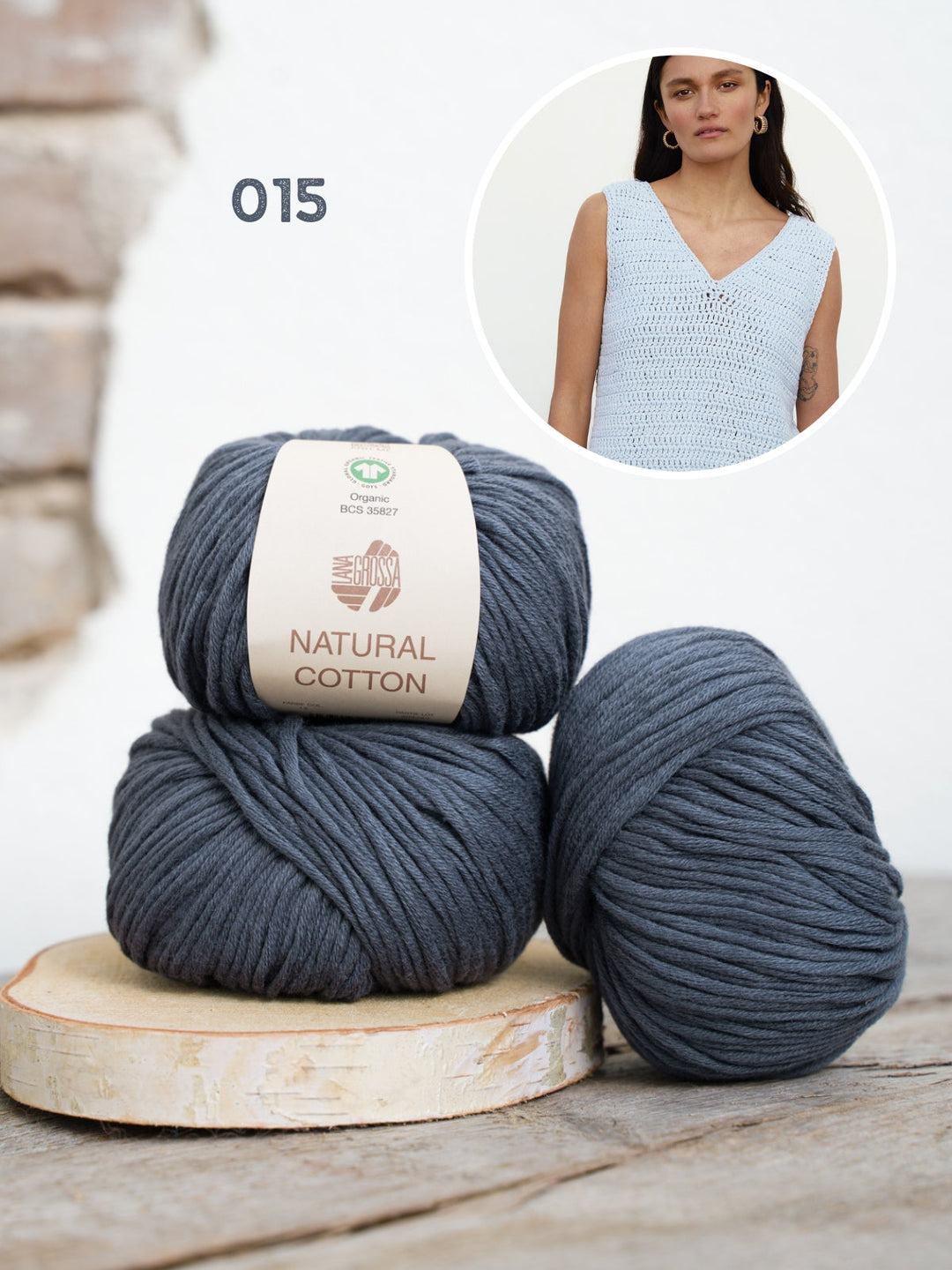 Häkelpaket Natural Cotton Top in Stäbchen