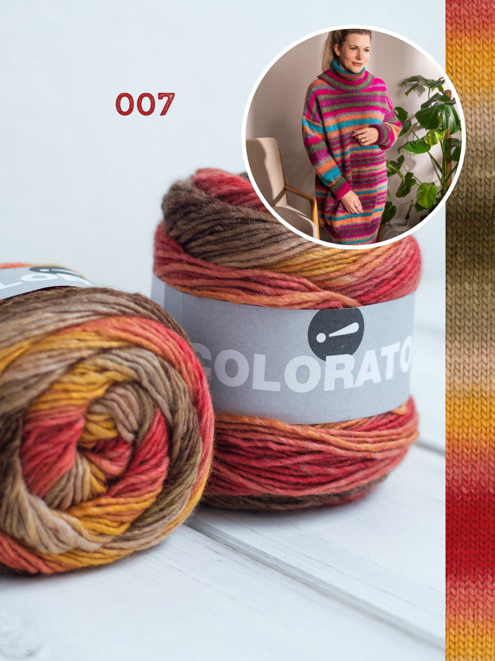 Strickpaket Colorato Kleid