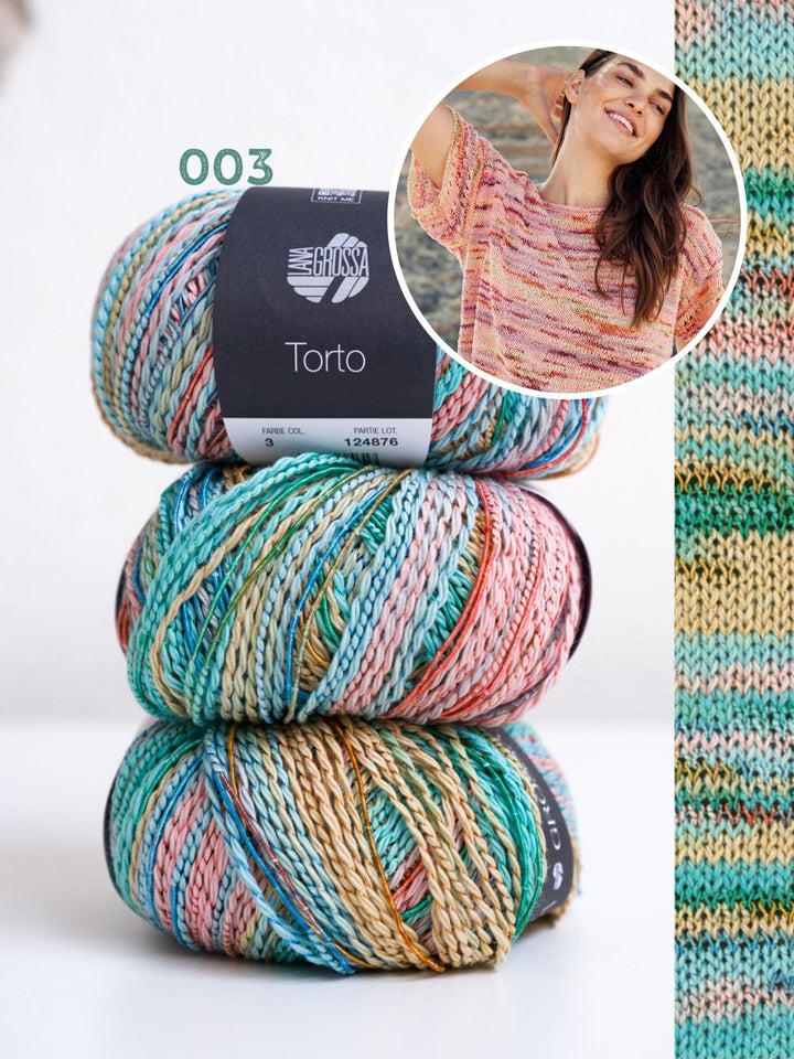 Strickpaket Torto T-Shirt mit Ajourdetails