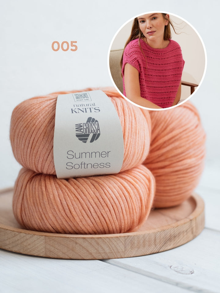 Strickpaket Summer Softness Pullunder mit Ajourmuster