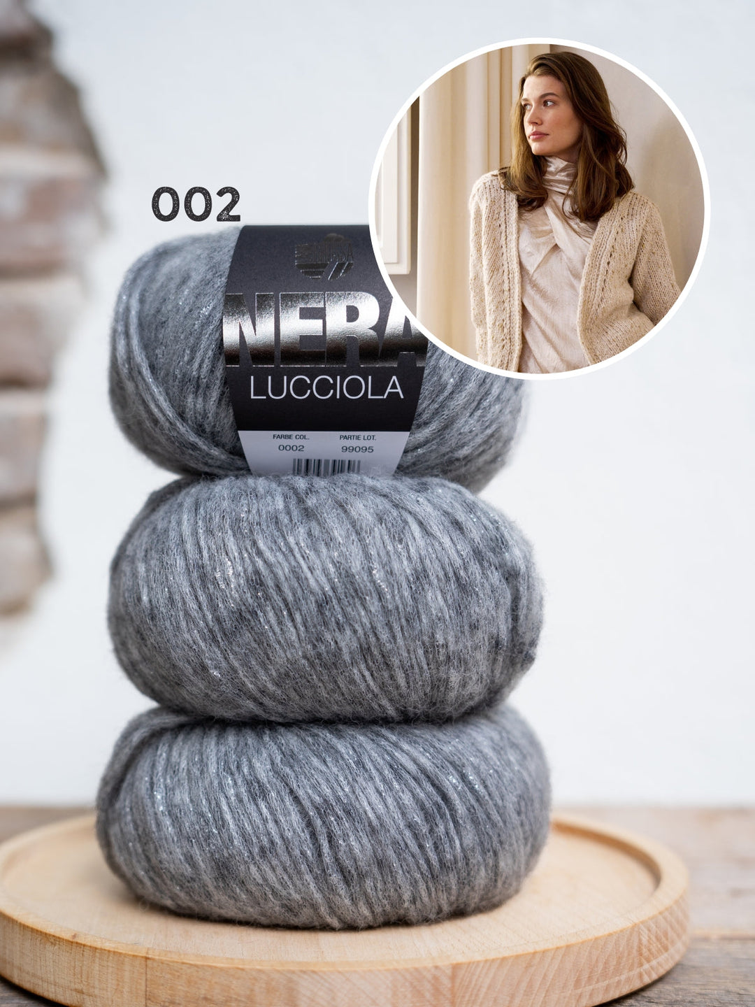 Strickpaket Lucciola Top-down V-Ausschnitt-Jacke