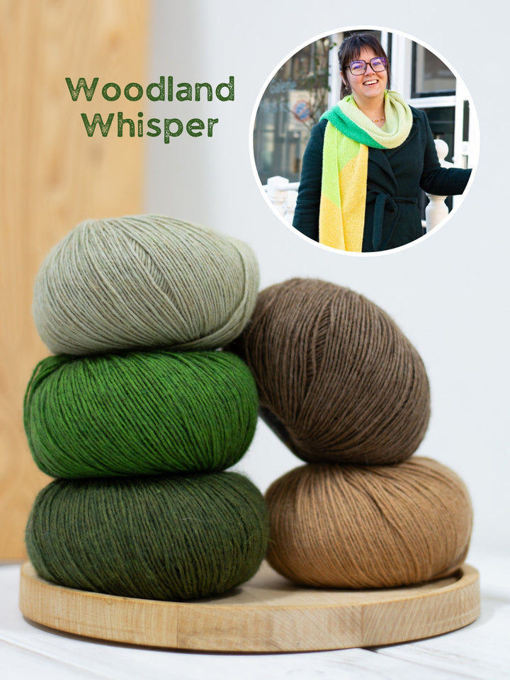 Strickpaket Ecopuno Schal mit diagonalen Farbflächen