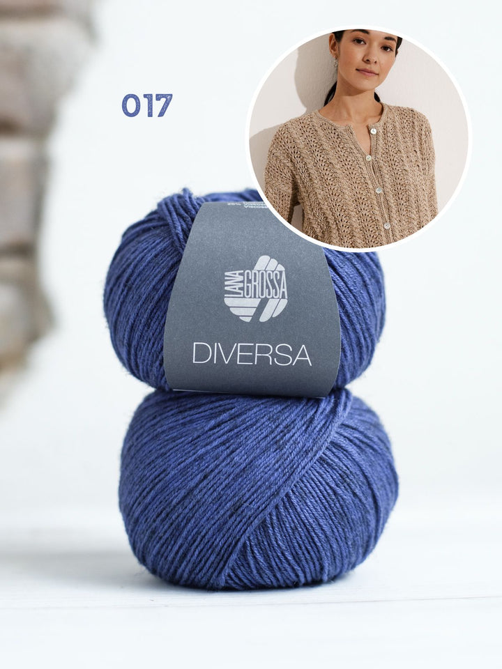 Strickpaket Diversa Jacke im Ajourmuster