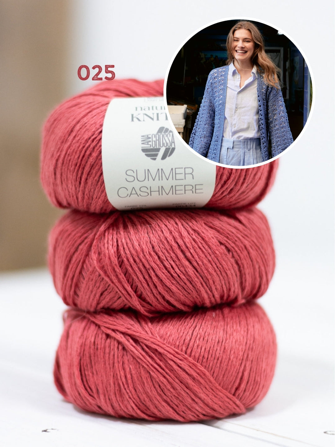 Häkelpaket Summer Cashmere Cardigan im Fächermuster