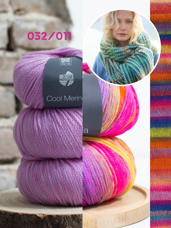 Strickpaket Farfalla Cool Merino Schal