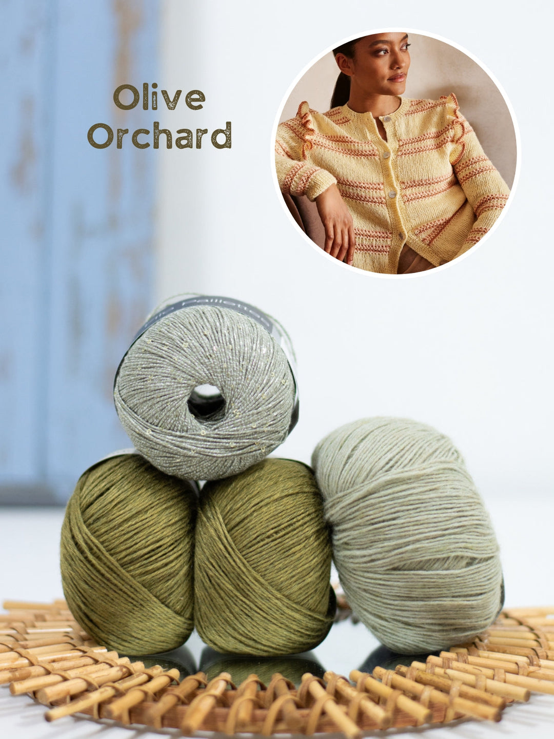 Strickpaket Tencellino Filo Paillettes Ecopuno Jacke mit Rüschen