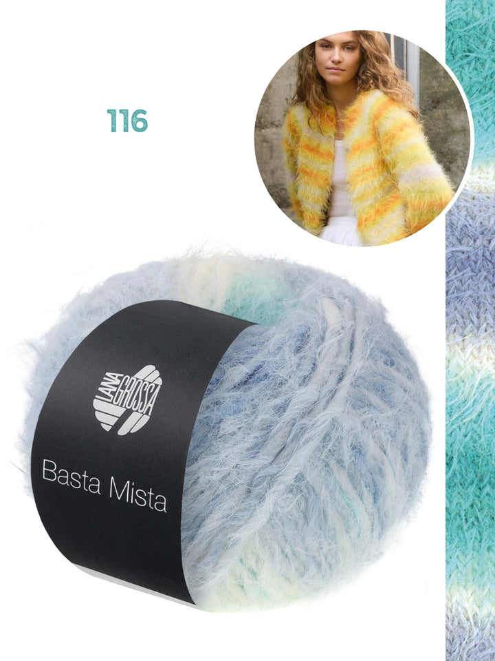 Strickpaket Basta Mista Raglanjacke - Top-down