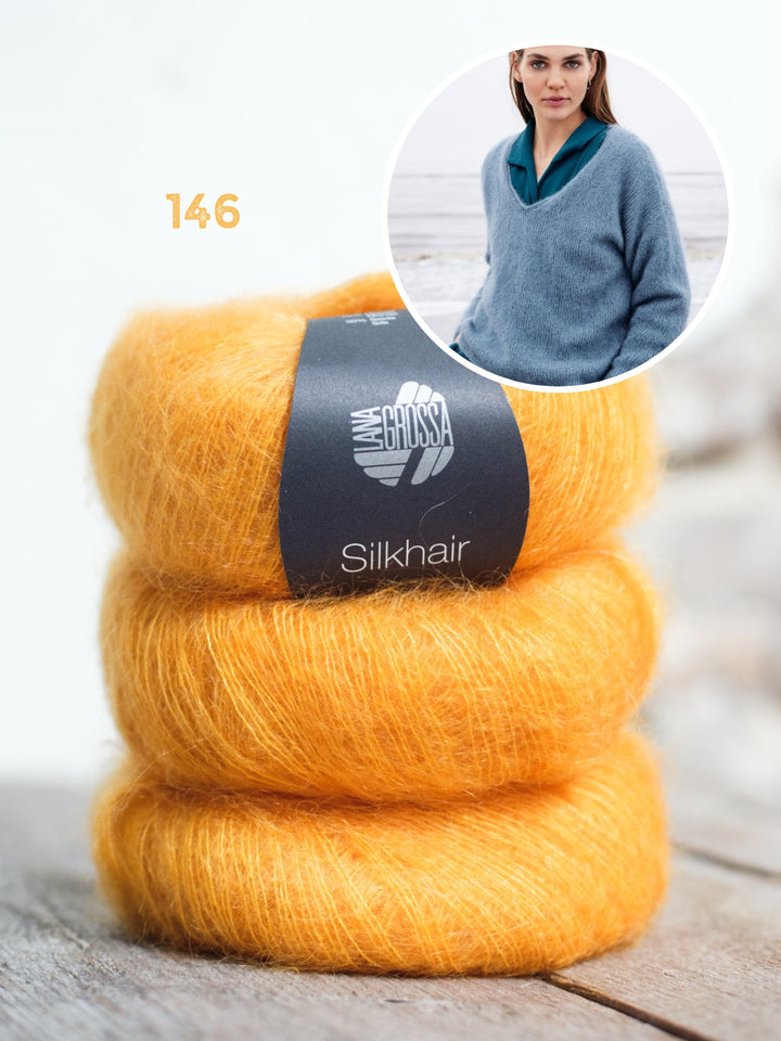 Strickpaket Silkhair Pullover