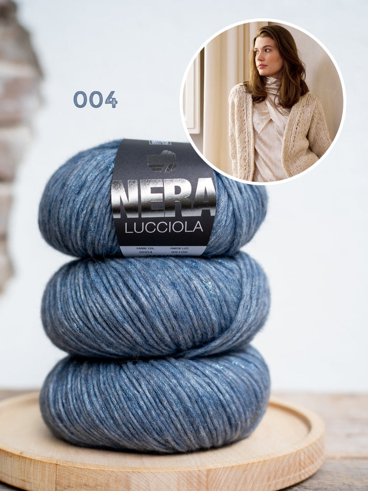 Strickpaket Lucciola Top-down V-Ausschnitt-Jacke