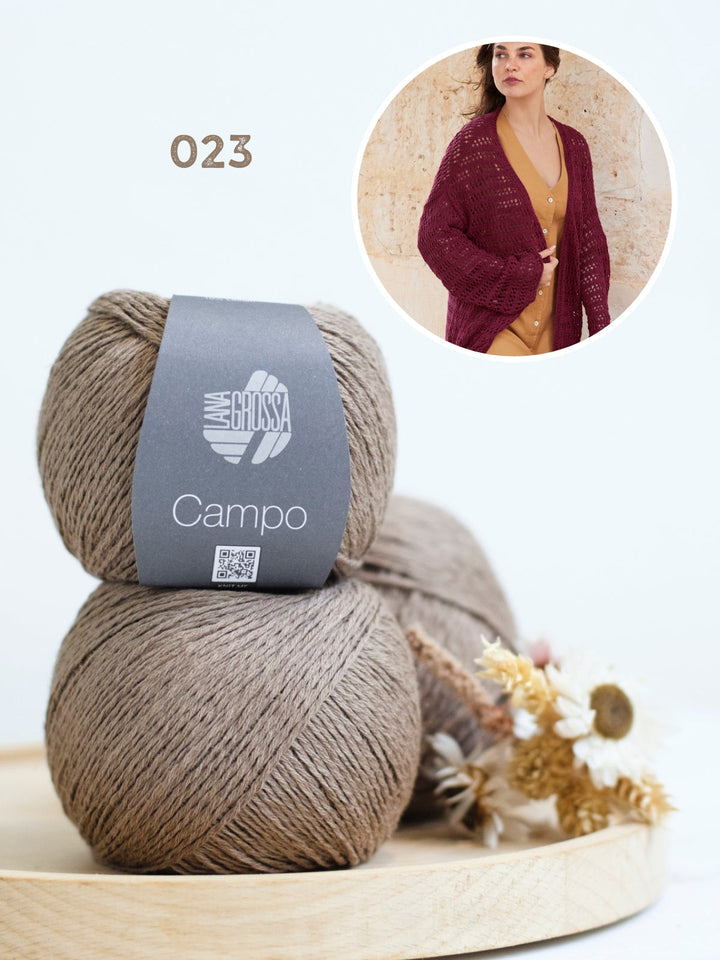 Strickpaket Campo Top-Down-Ajourjacke