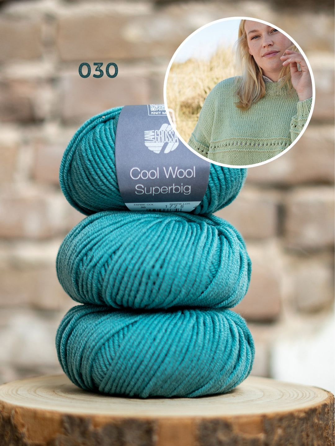Strickpaket Cool Wool Superbig Pullover mit Strukturstreifen