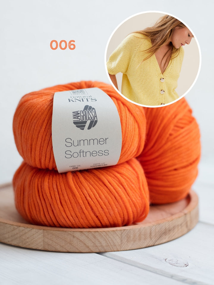 Strickpaket Summer Softness Kurzarm-Raglanjacke