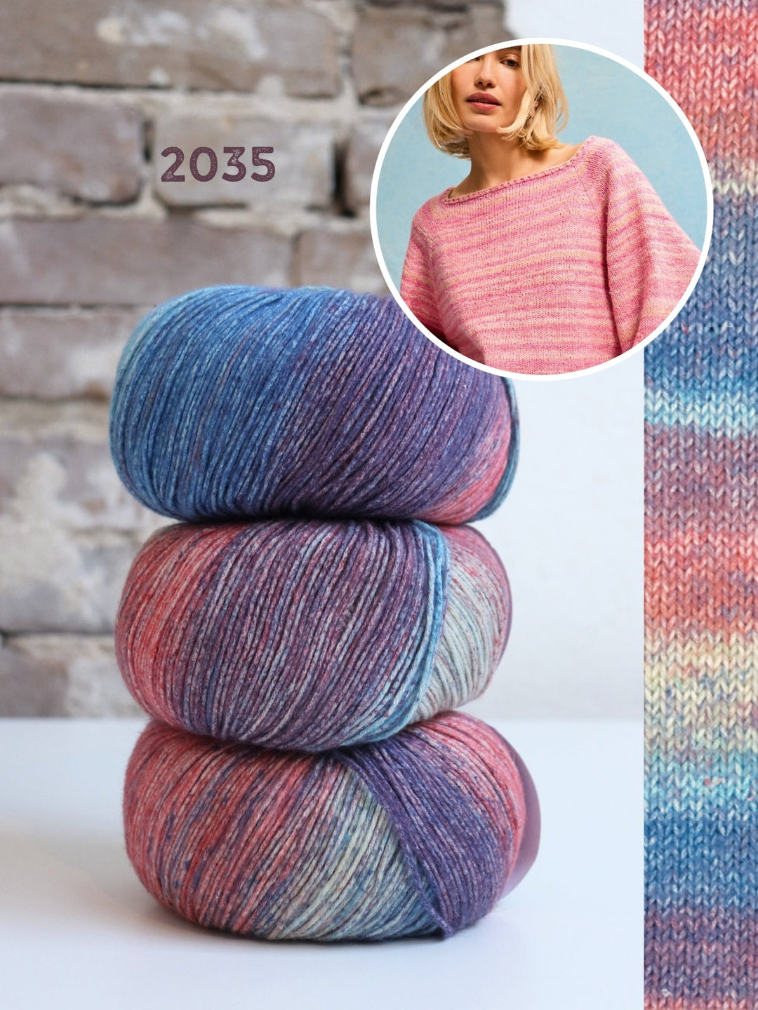 Strickpaket Gomitolo Mambo Pullover - Top-down