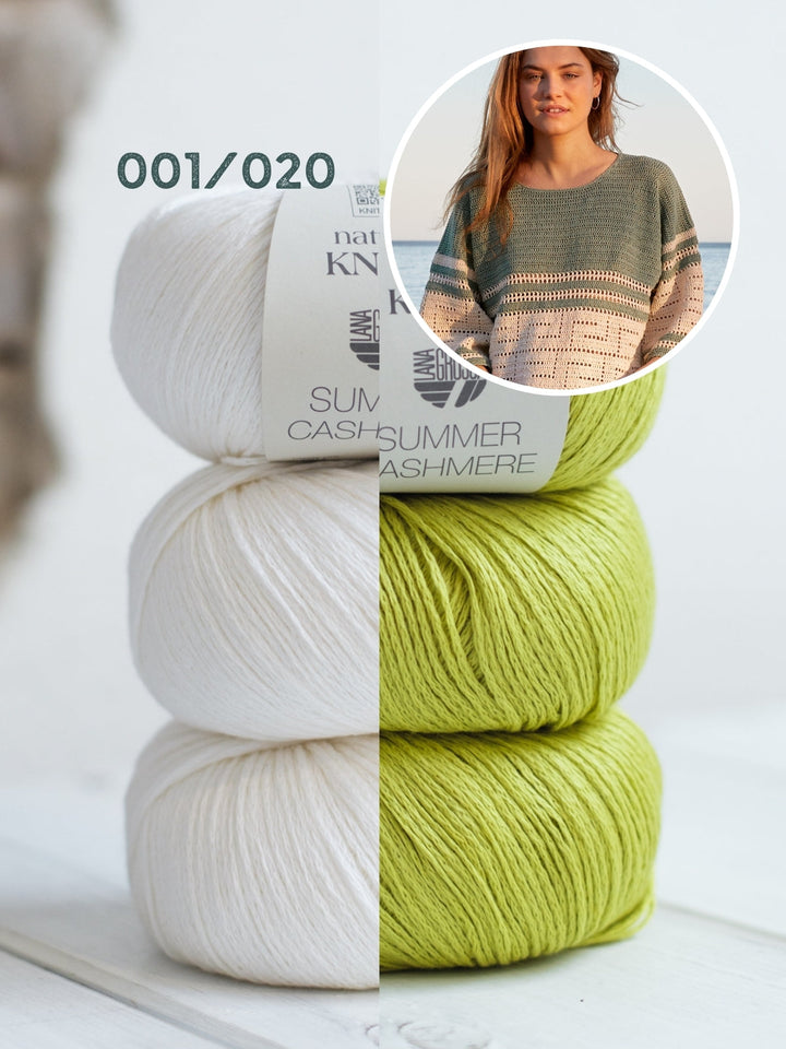 Häkelpaket Summer Cashmere Shirt in Filethäkelei