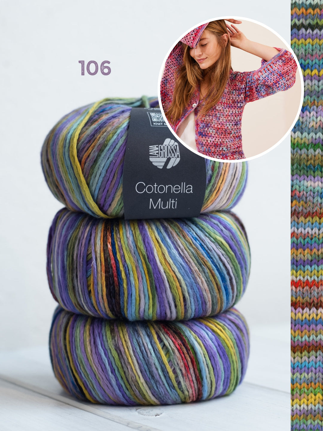 Häkelpaket Cotonella Multi Jacke
