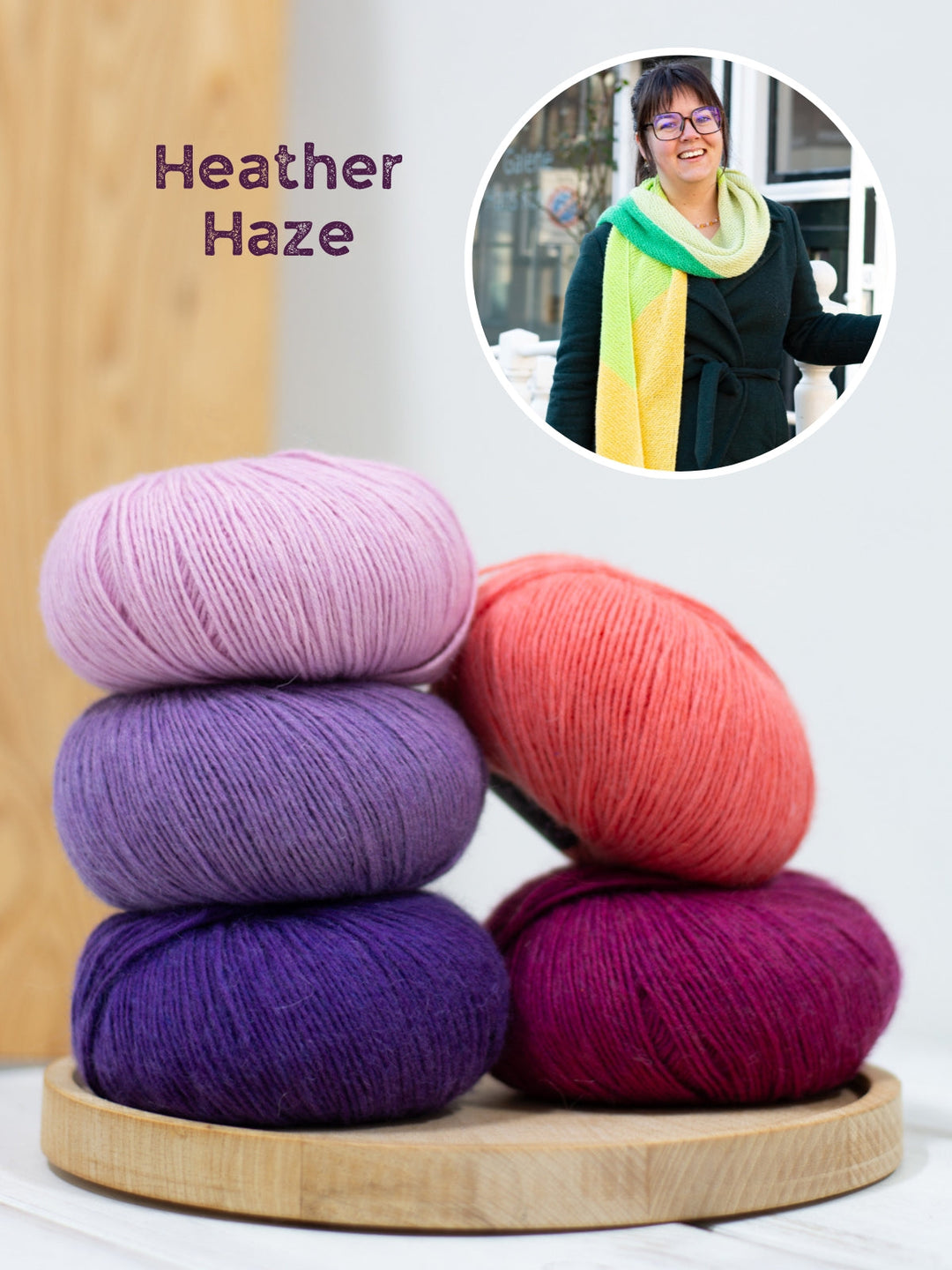 Strickpaket Ecopuno Schal mit diagonalen Farbflächen