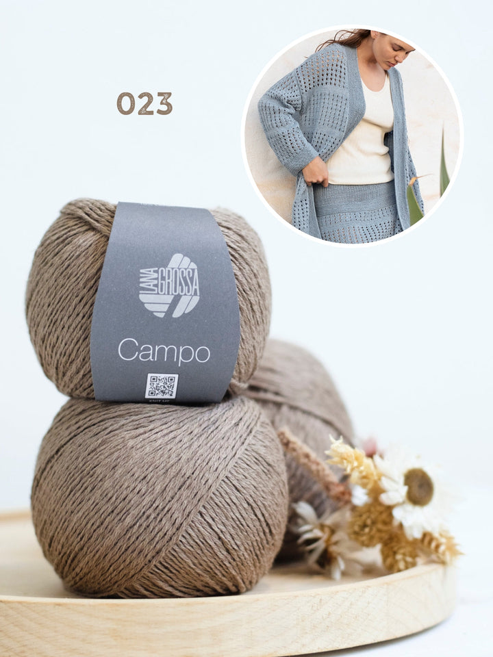 Strickpaket Campo Jacke mit Ajourmuster