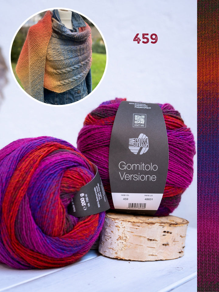 Strickpaket Lizas Tuch Orange Night - Versione