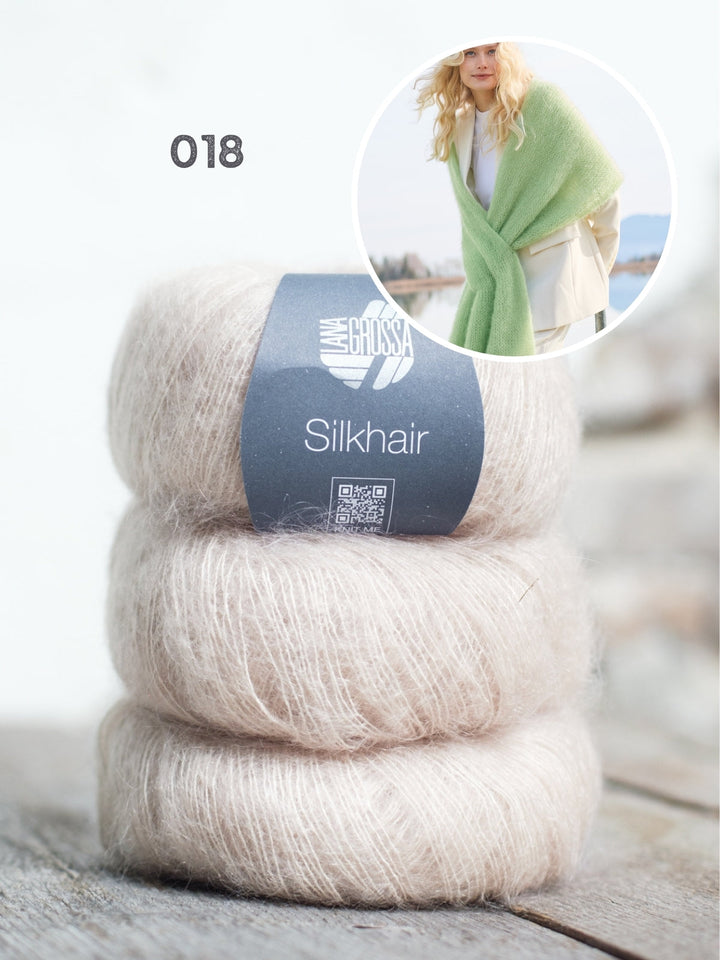 Strickpaket Silkhair Schal