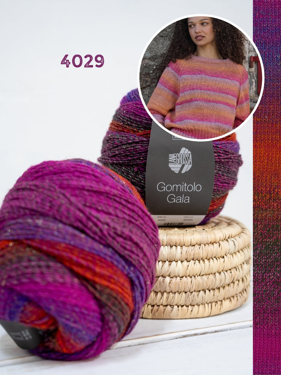 Strickpaket Gomitolo Gala Top-down Raglanpullover