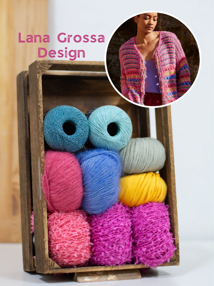 Strickpaket Frizzante Filo Lurex Per Fortuna Tessera Jacke