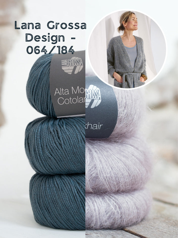 Strickpaket Alta Moda Cotolana Silkhair Jacke mit Gürtel