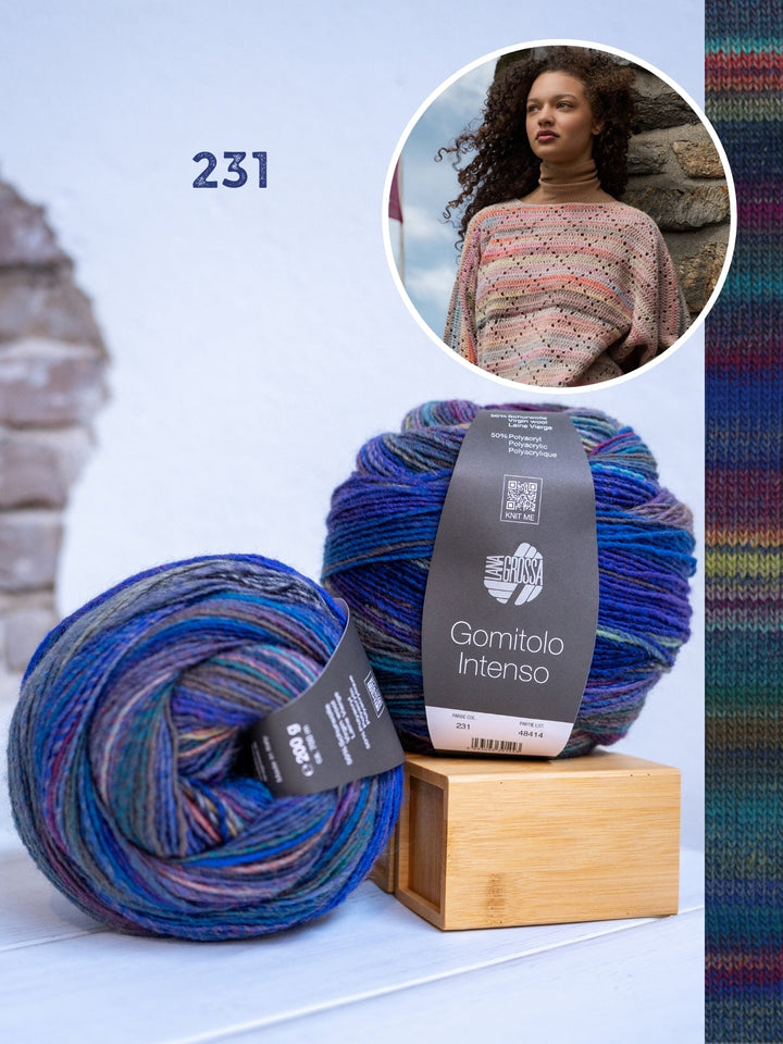 Häkelpaket Gomitolo Intenso Top-down Pullover