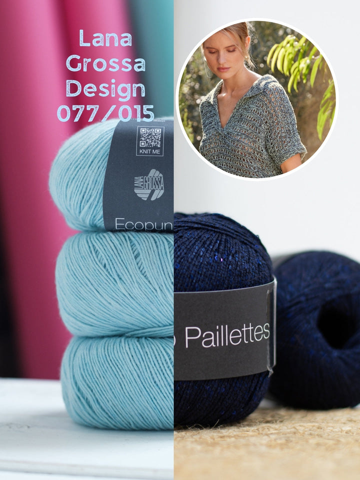 Strickpaket Ecopuno Filo Paillettes Shirt