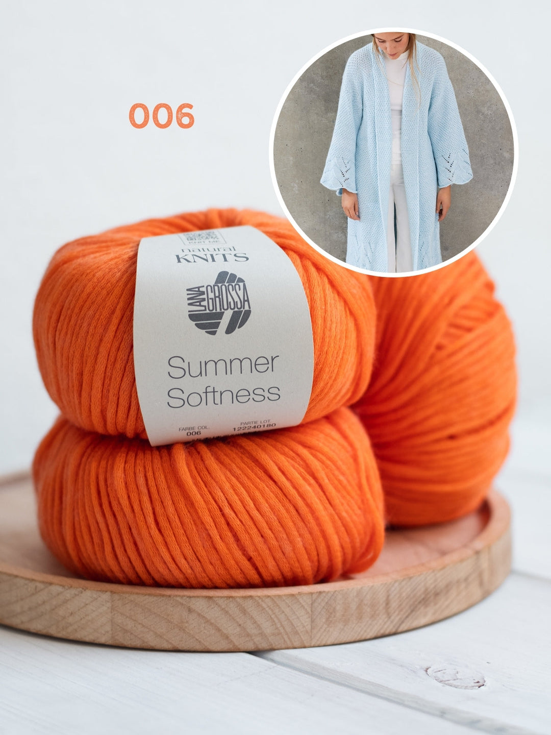 Strickpaket Summer Softness Mantel mit Ajourmuster