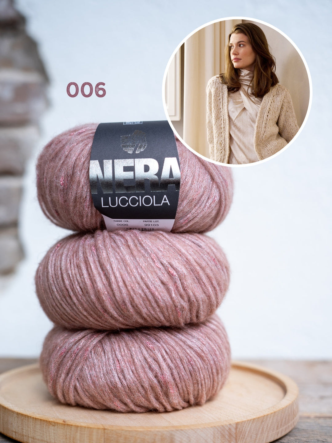 Strickpaket Lucciola Top-down V-Ausschnitt-Jacke