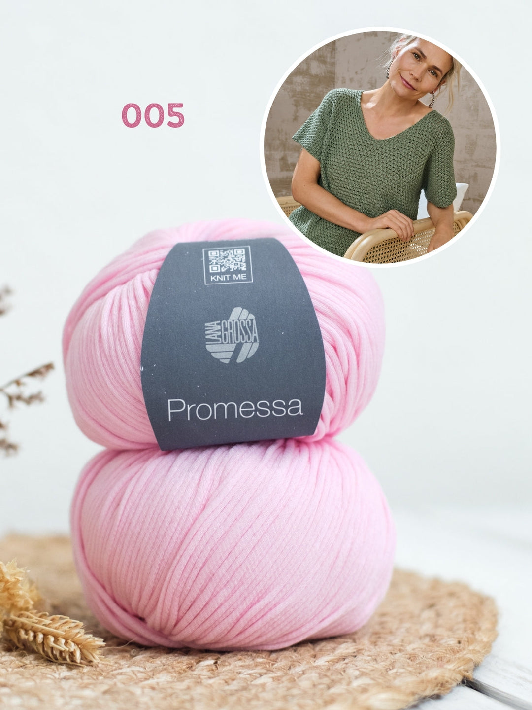 Strickpaket Promessa Shirt im Perlmuster