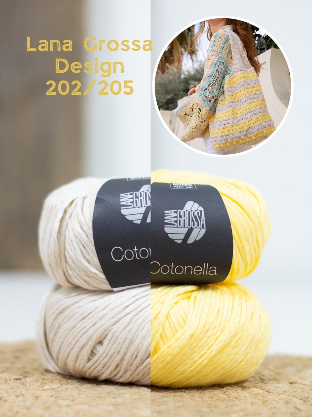 Häkelpaket Cotonella Beutel im Stäbchenstrukturmuster