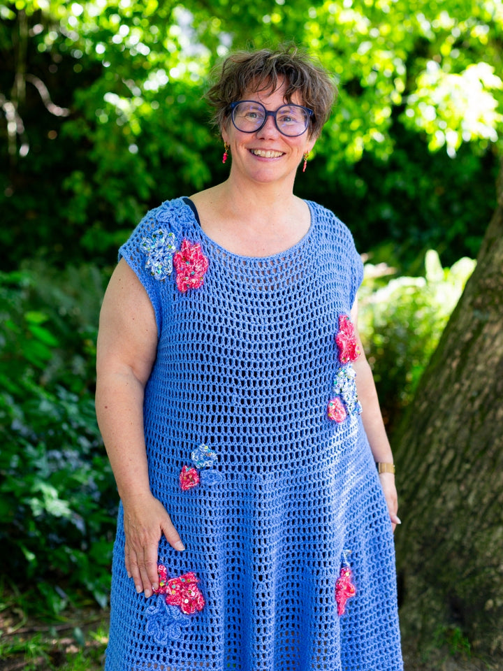 Häkelpaket Cotonella Kleid mit Blüten