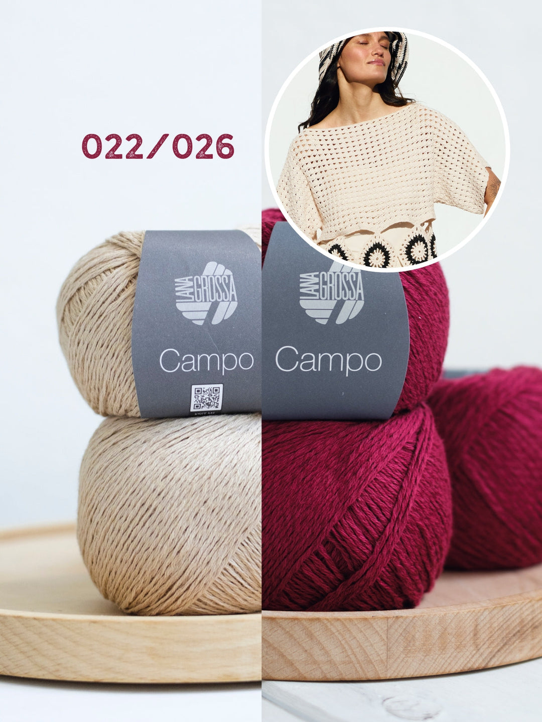 Häkelpaket Campo Shirt mit runden Granny-Squares