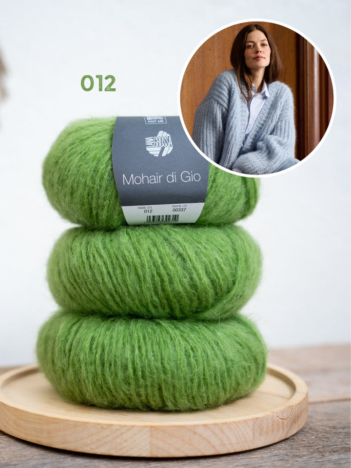 Strickpaket Mohair Di Gio Jacke im Patentmuster