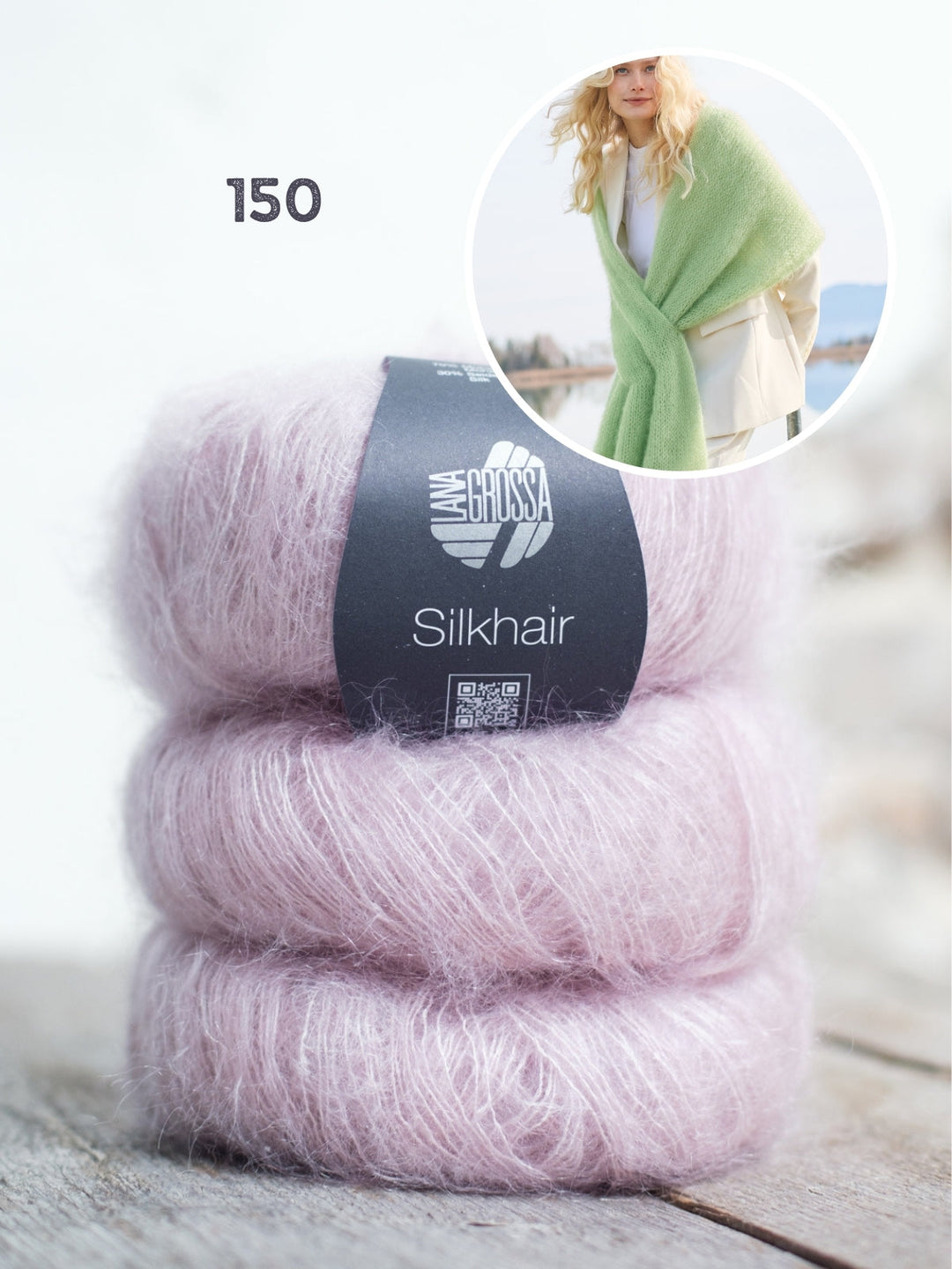 Strickpaket Silkhair Schal
