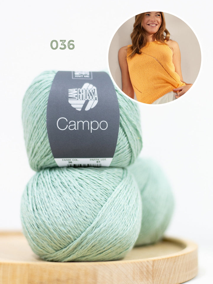 Strickpaket Campo Top mit Ajourstreifen