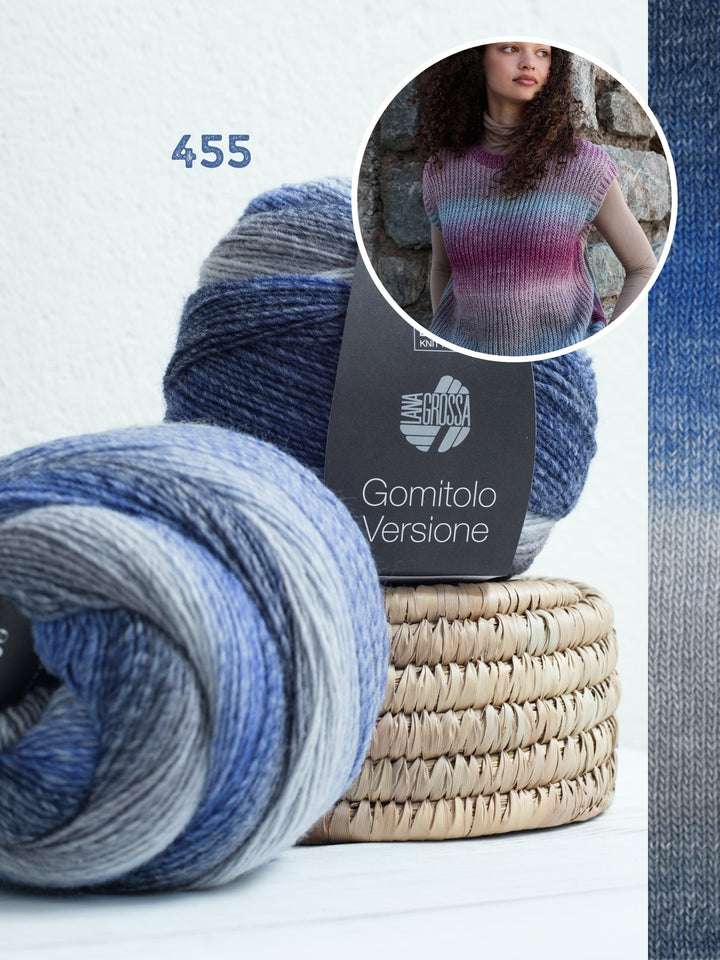 Strickpaket Gomitolo Versione Pullunder im Halbpatentmuster