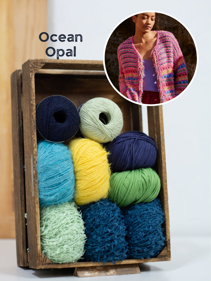 Strickpaket Frizzante Filo Lurex Per Fortuna Tessera Jacke