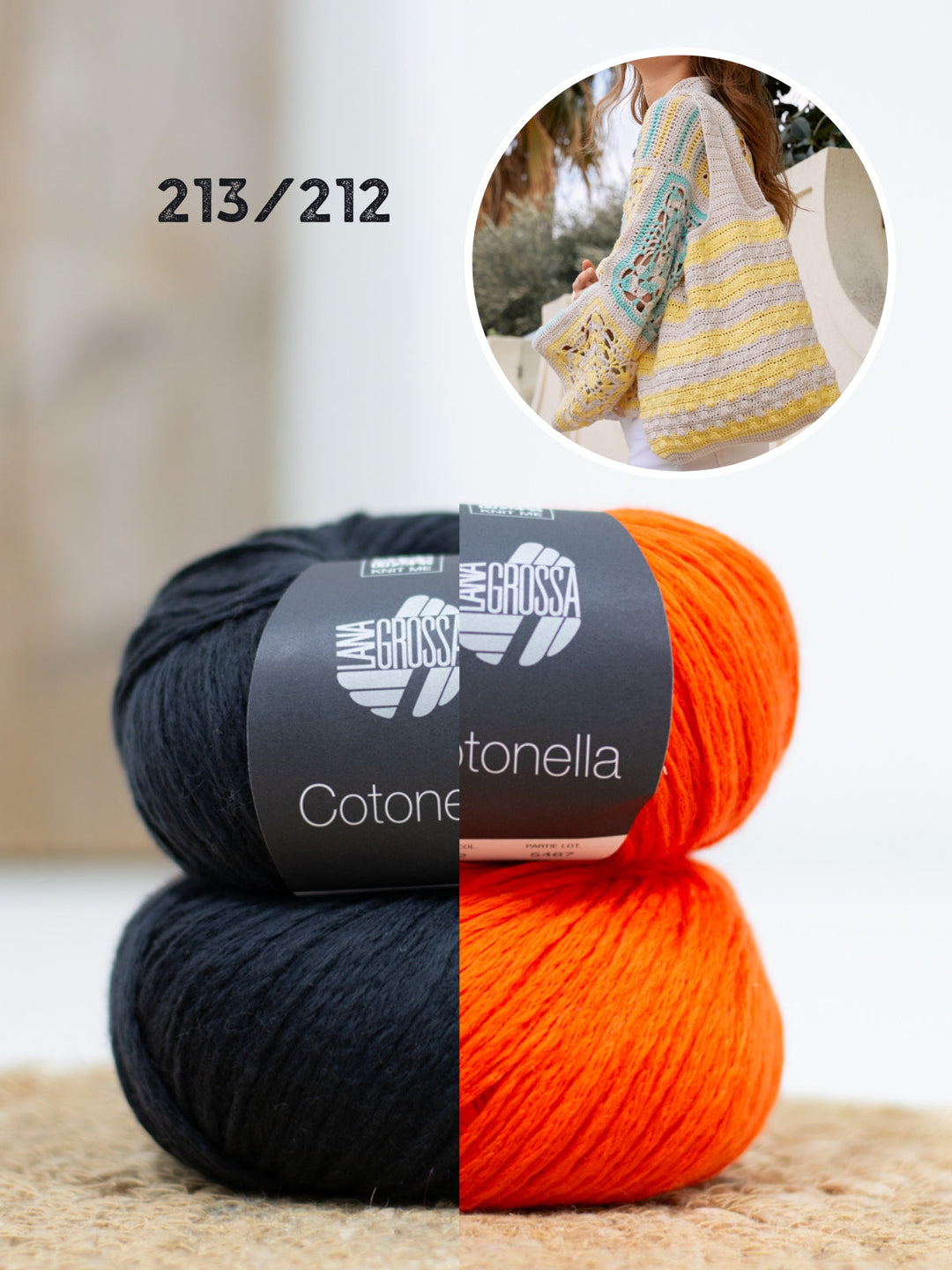 Häkelpaket Cotonella Beutel im Stäbchenstrukturmuster