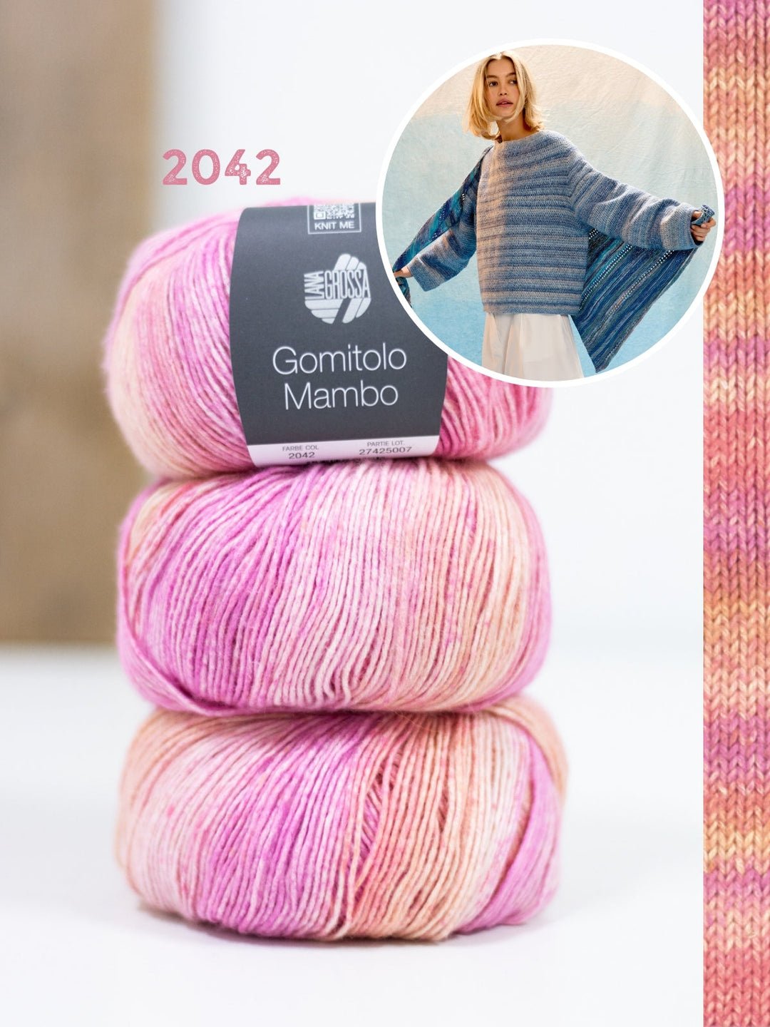 Häkelpaket Gomitolo Mambo Top-down Pullover