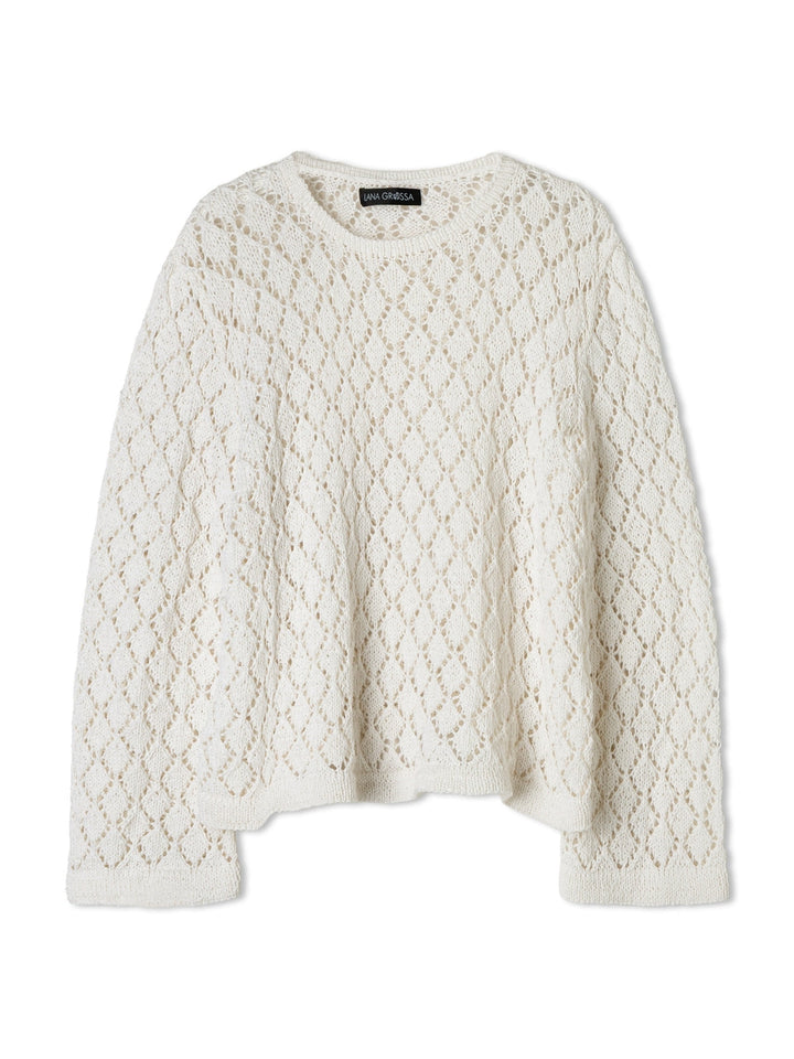 Strickpaket Landlust Sommerseide Pullover im Lochmuster