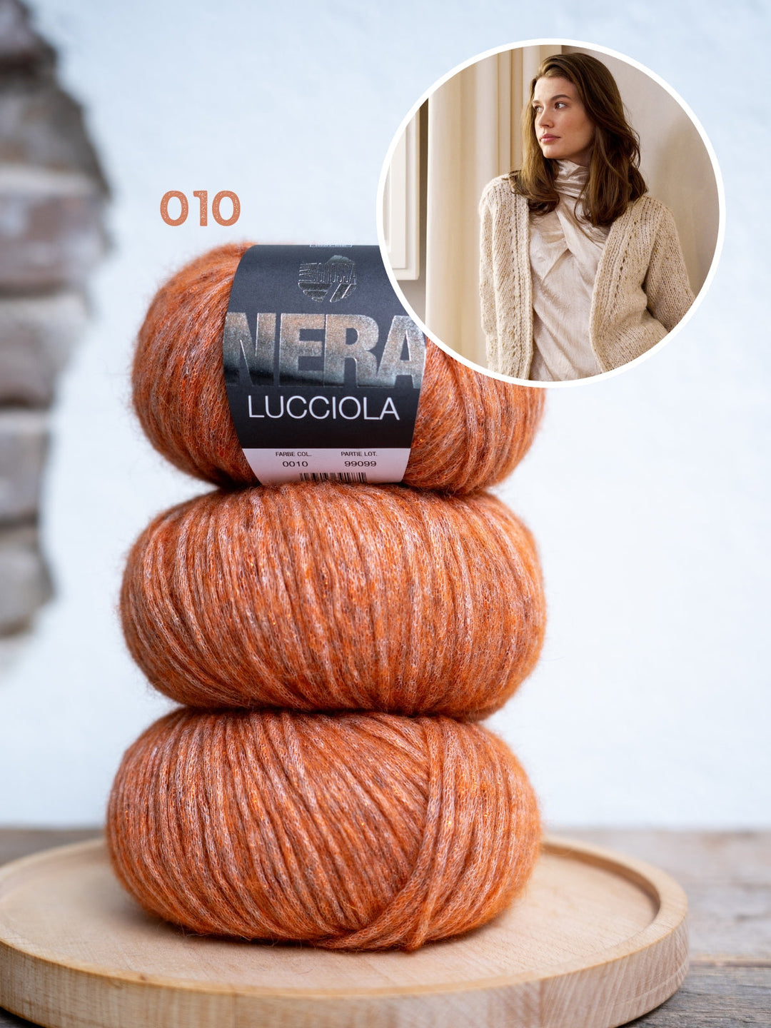 Strickpaket Lucciola Top-down V-Ausschnitt-Jacke