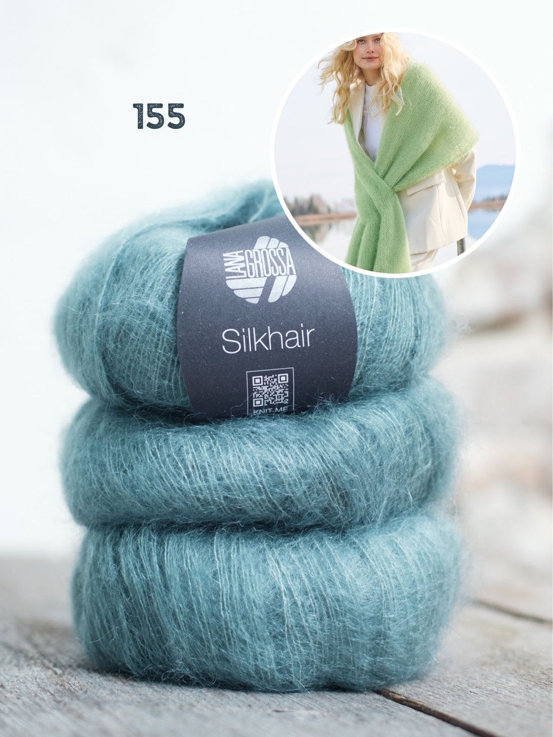 Strickpaket Silkhair Schal