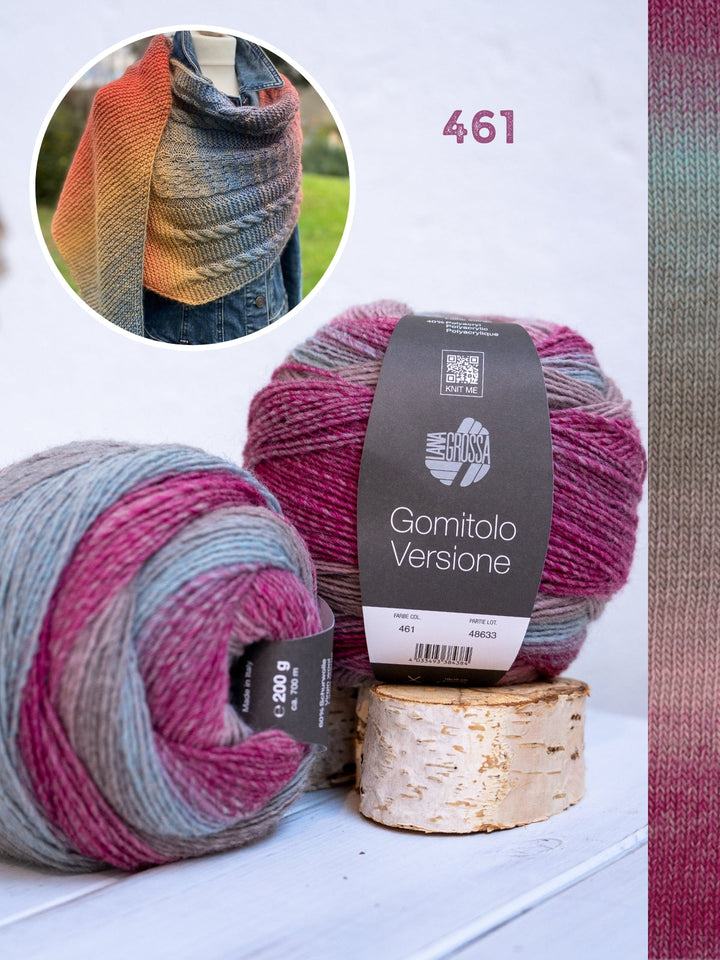 Strickpaket Lizas Tuch Orange Night - Versione