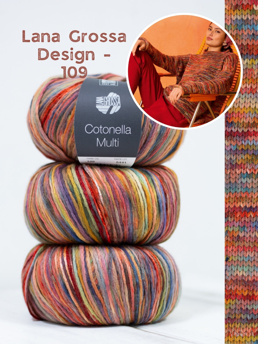 Strickpaket Cotonella Multi Pullover